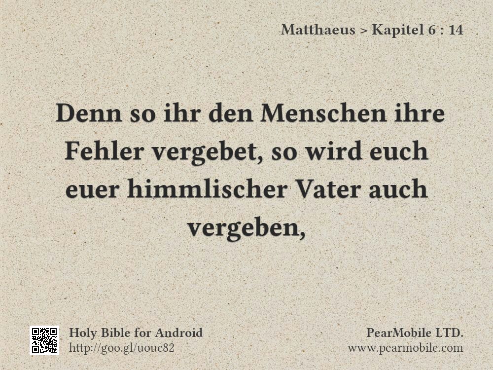 Matthaeus, Kapitel 6:14